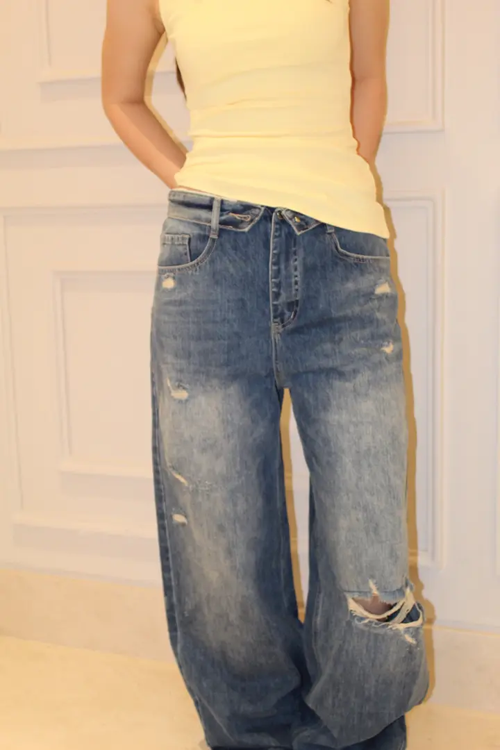 Ultra Baggy Jeans — Denim, vista frontal